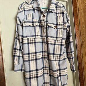 Plaid Button-Up Women's Jacket